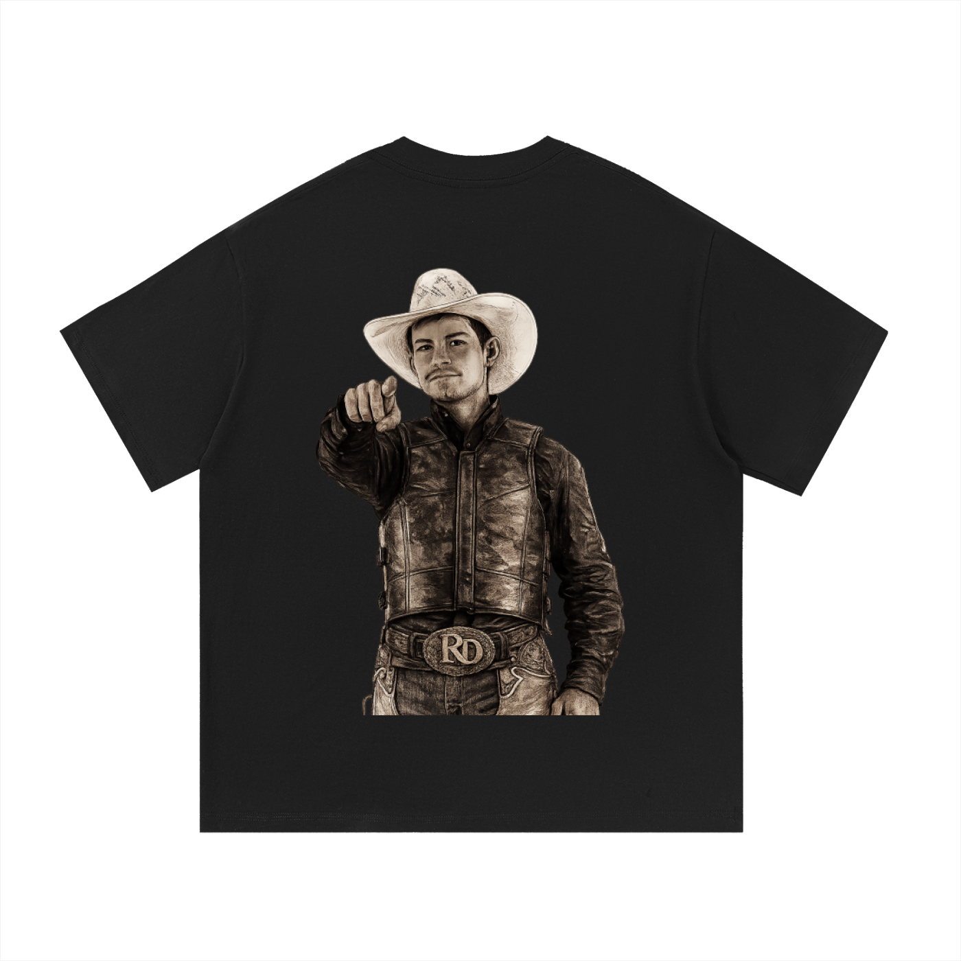 Eric’s bull riding shirt.